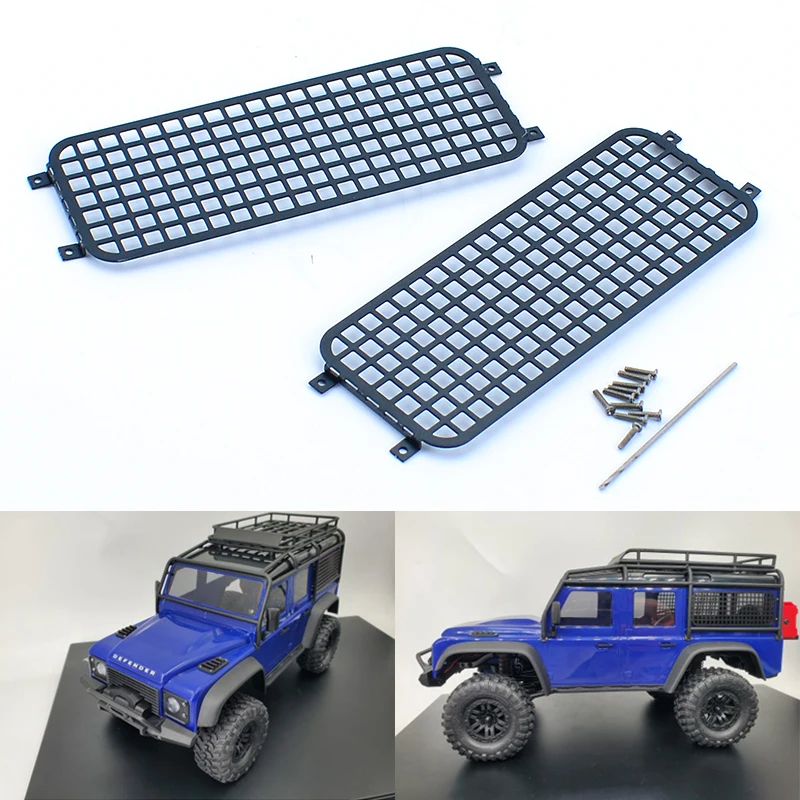 

TRX4M Metal Rear Side Window Net Refit Upgrade Parts for 1/18 RC Crawler Car Traxxas TRX4-M Defender D90 D110 Accessories