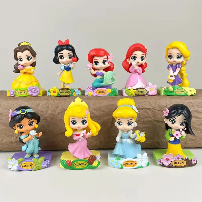 

Two-Dimensional Animation Figure Snow White Alice Princess Jasmine Doll Ornaments Children Kids Gifts Desktop Decoration Model