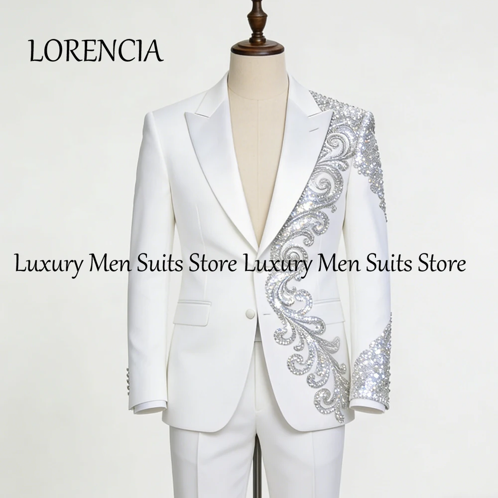 

Мужские костюмы Gentleman Crystal, комплекты из 2 предметов, вечерние наряды с бриллиантами, смокинги для жениха, одежда для выпускного вечера, индивидуальный пошив, zomerset heren