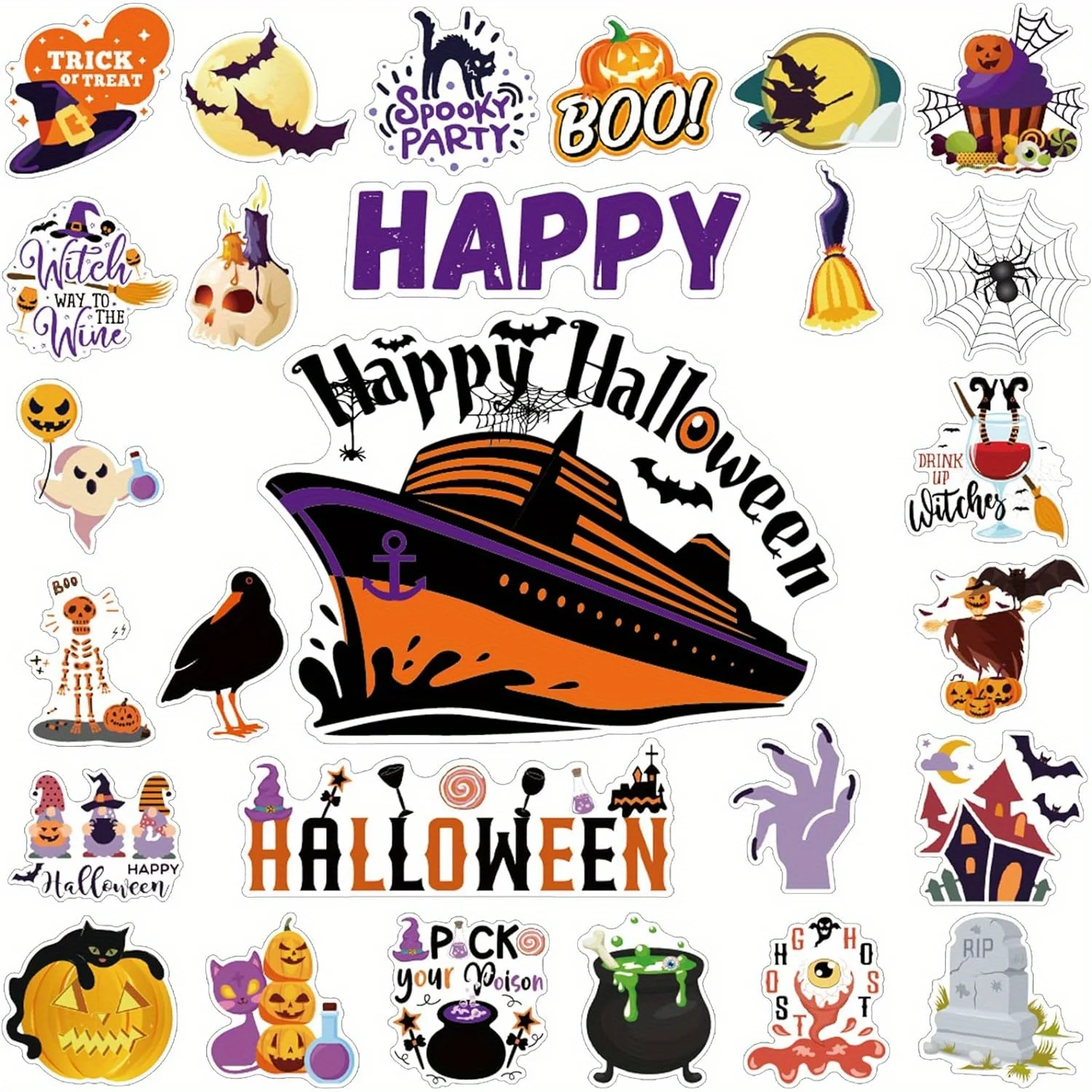 27 Uds. Imanes de puerta de crucero de Halloween decoraciones divertidos imanes de puerta de crucero imán de crucero reutilizable magnético para Halloween Ca