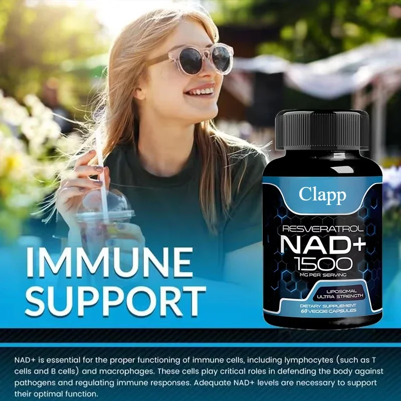 NAD + Resveratrol - Supports Cell Health, Whitens Skin, Metabolism Management