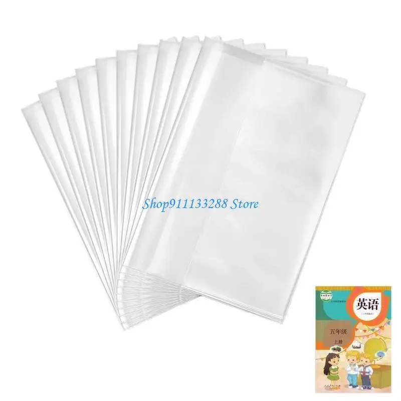 G88D 10PCS Clear Plastic Book Wraps Book Covers for Students Water Resistant Friendly Design Textbook Protectors