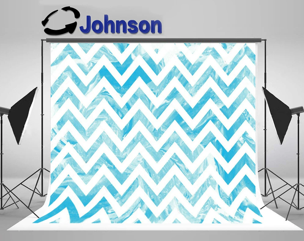 

JOHNSON Watercolor Blue Marble Stripes Chevron.Abstract backgrounds High quality Computer print wedding backdrops