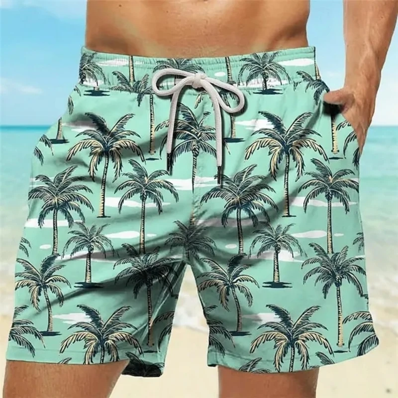 Short de bain imprimé en 3D pour hommes, maillot de bain de plage, sports de natation, gymnase, pantalon de jogging gay hawaïen, planche d\'été,