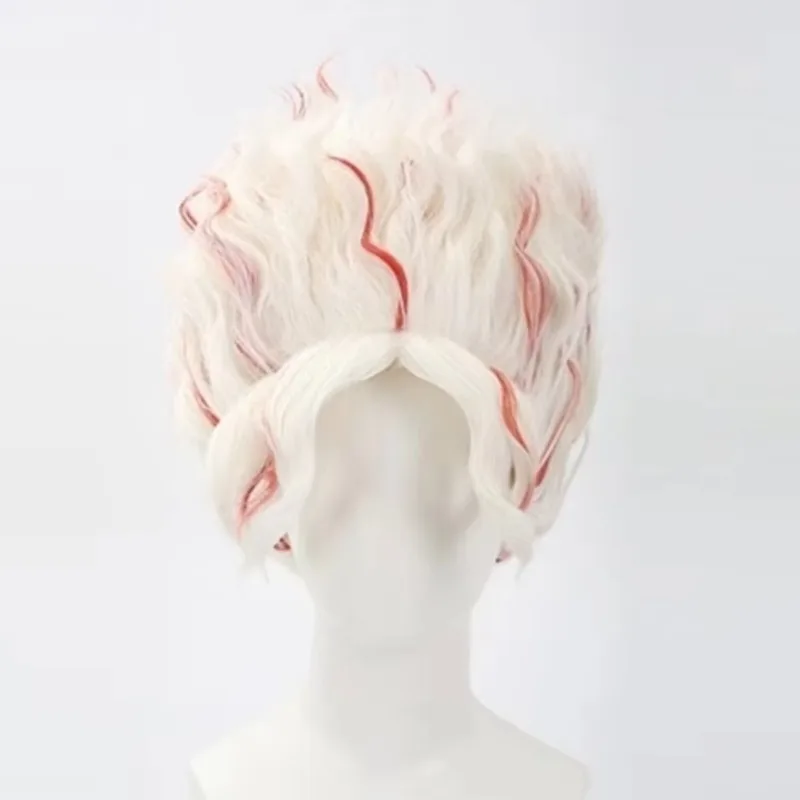 

Anime Dandadan Okarun cosplay wig Red And White Highlight Synthetic Hair Party Wig Heat Resistant Synthetic Hair Rose net