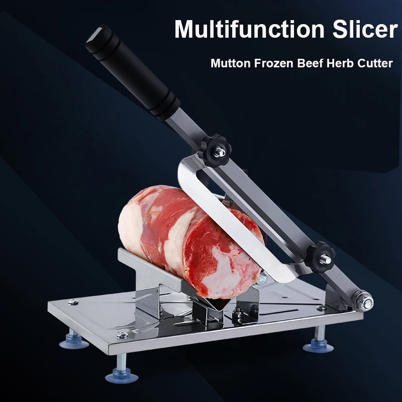 

Household Mutton Roll Slicer Manual Lamb Meat Slicer Vegetable Frozen Beef Herb Cutter Machine Stainless Steel Kitchen Gadgets