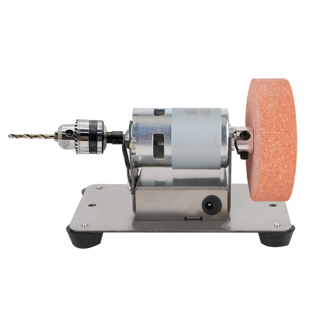 Amoladora eléctrica con Motor, muela de piedra, amoladora doble, mesa de artefacto, Mini pulido Micro grueso y fino