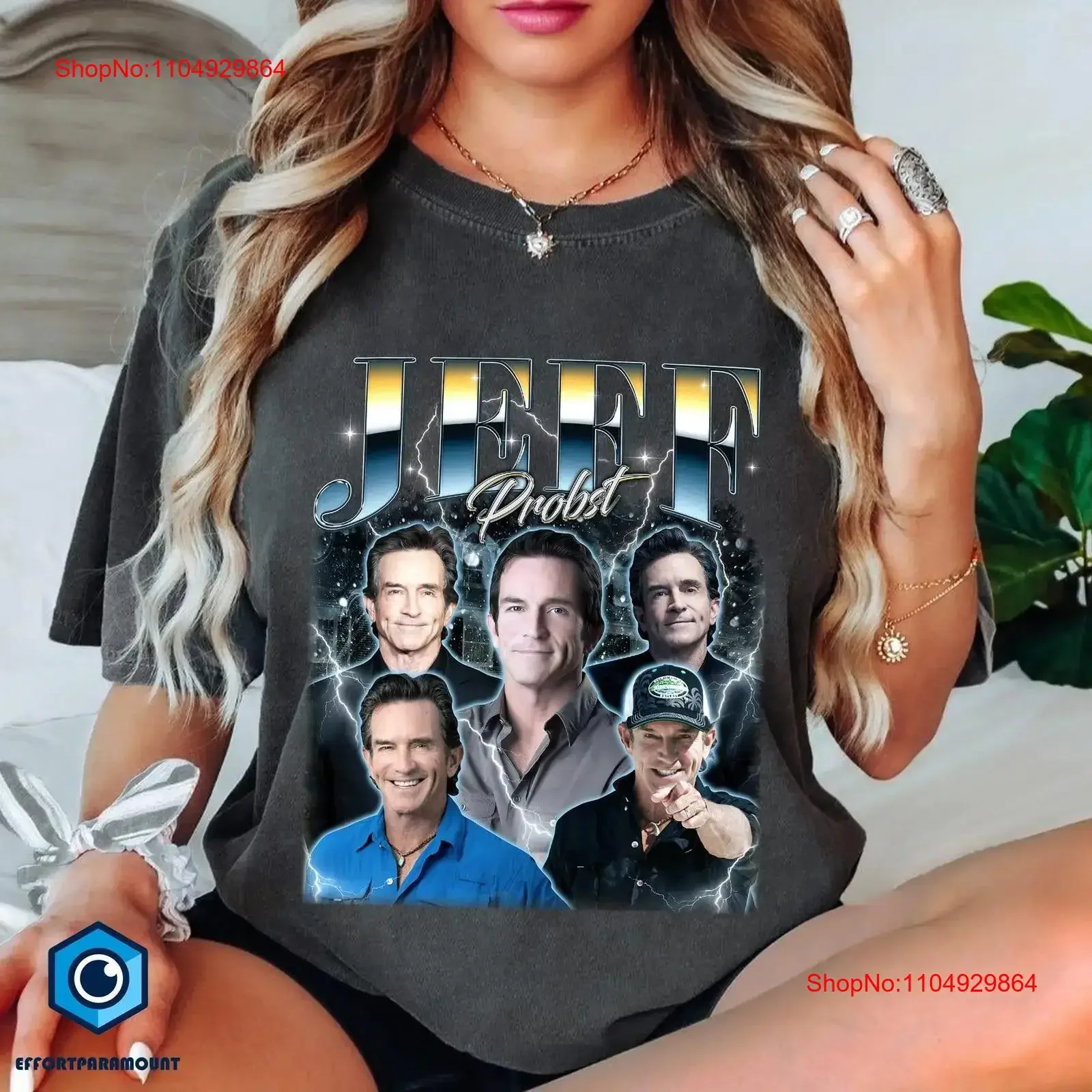 

Jeff Probst Vintage T Shirt Presenter Homage SweaT Television TV Producer 90's Fans vintage Washed designer clothes Comfortable