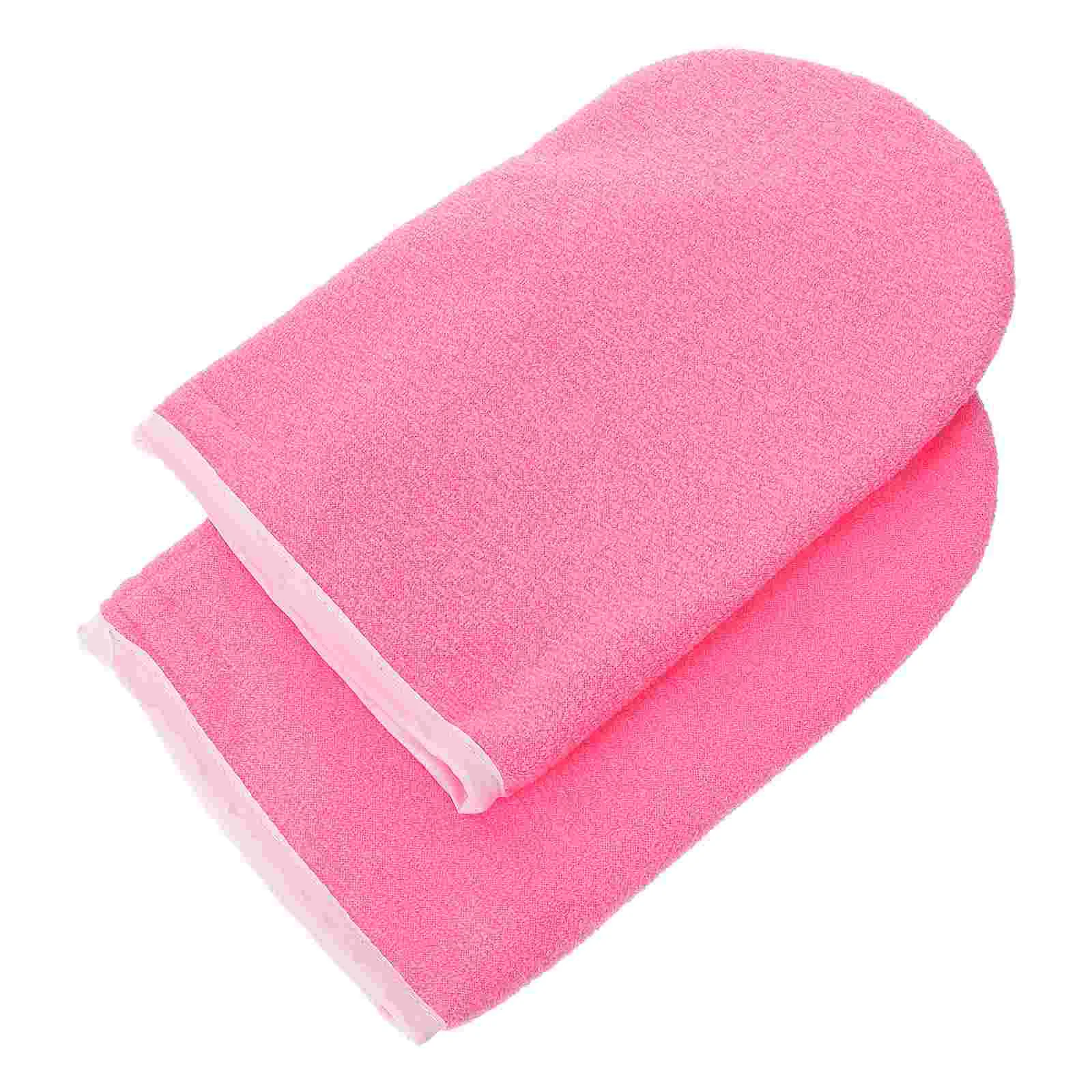 Beauty Salon Gloves Hand Bath Mittens Paraffin Wax White Border Hot Covers Polyester Mitts for