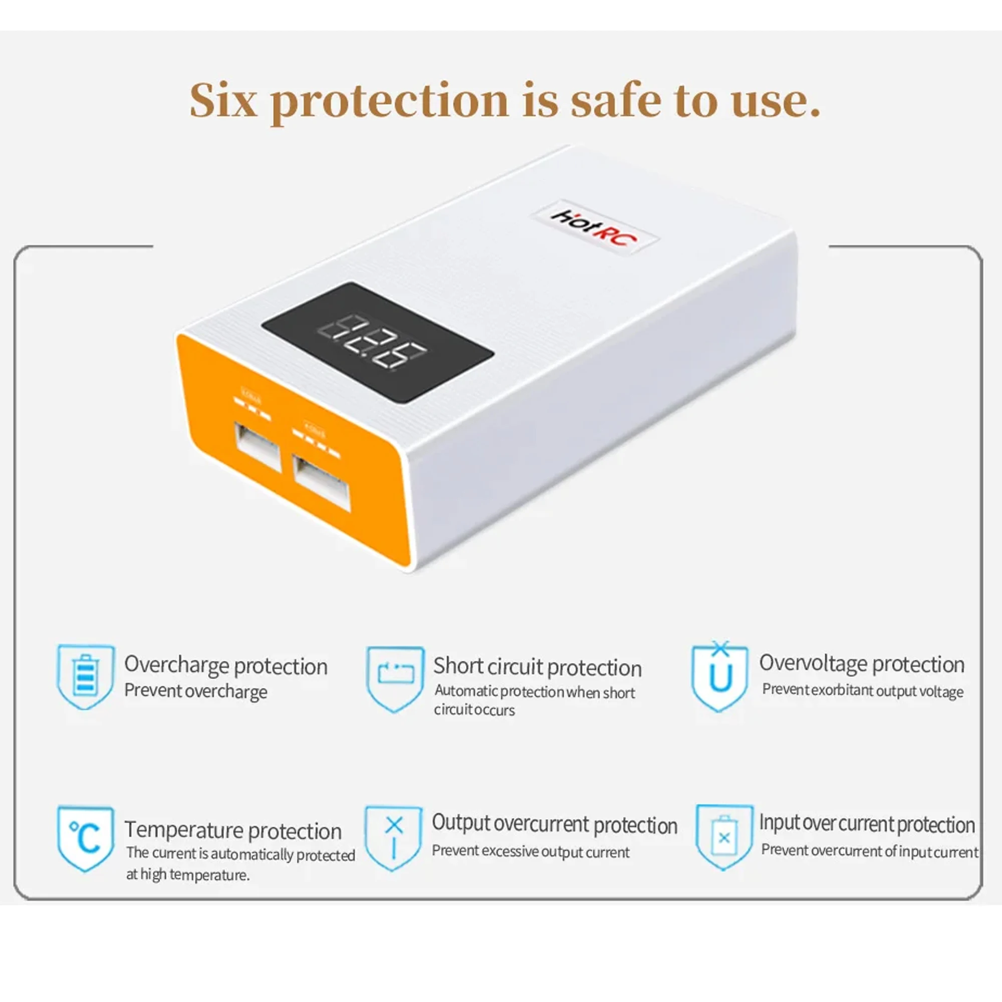 

Hotrc A400 Digital 3S 4S 3000mah RC Lipo Battery Balance Charger with LED Screen Fast Charge Discharger for RC Model