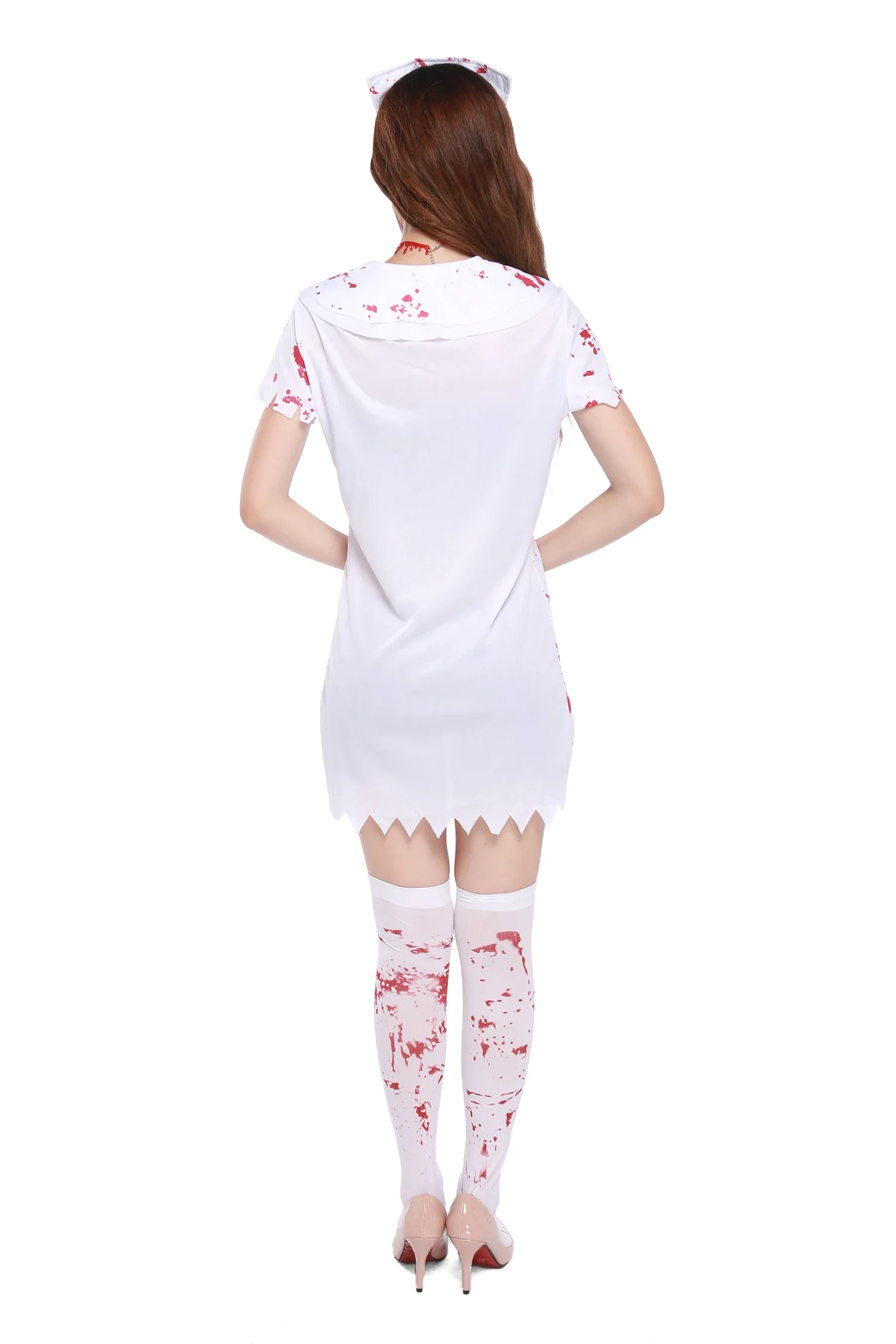 Adult Ladies Horror Zombie Women Sexy Halloween Bloody Nurse Cosplay Costume