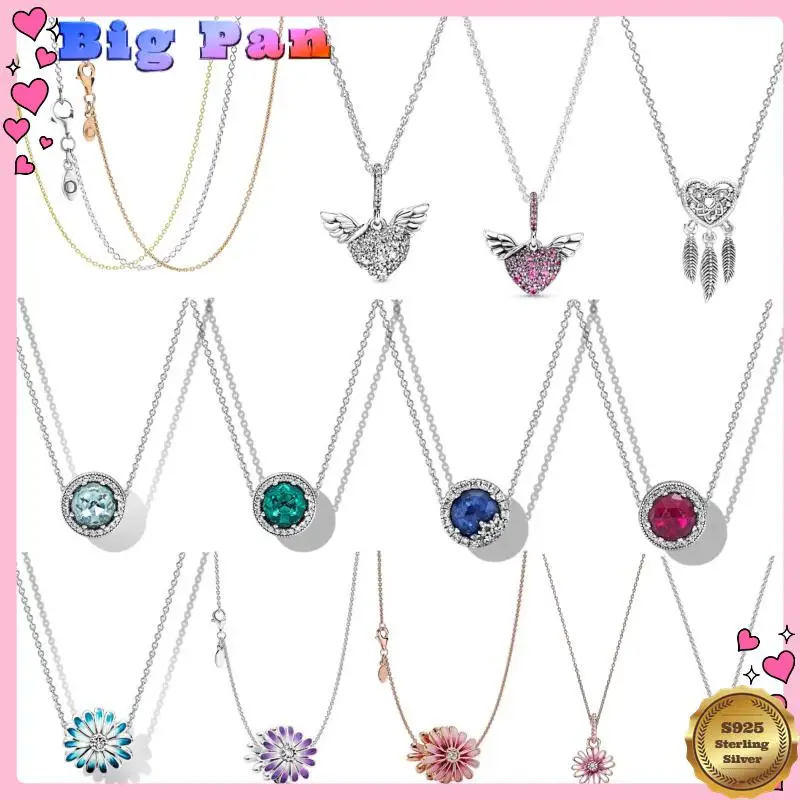 

New Original Diy Charm Pendant Beads Fashionable Heart Shaped Daisy Women's Necklace Luxury Jewelry 2025