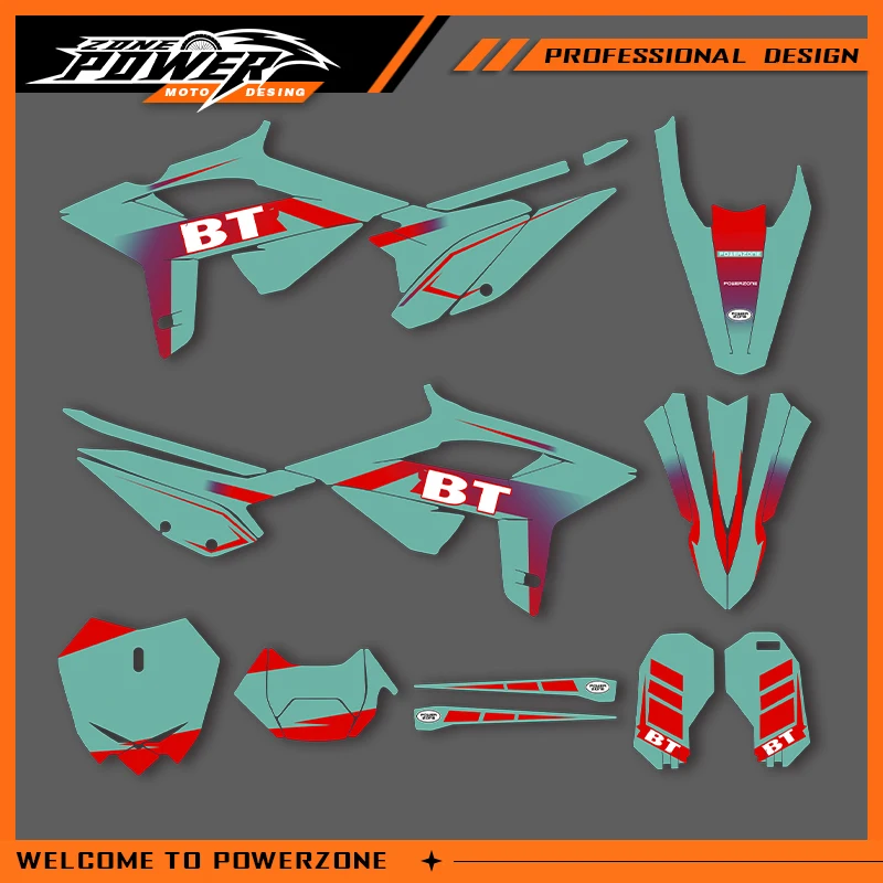 

Powerzone Graphics For Beta 2020 2021 2022 RR 250 300 350 400 450 RR Decals Stickers Motorcycle Background Custom 02