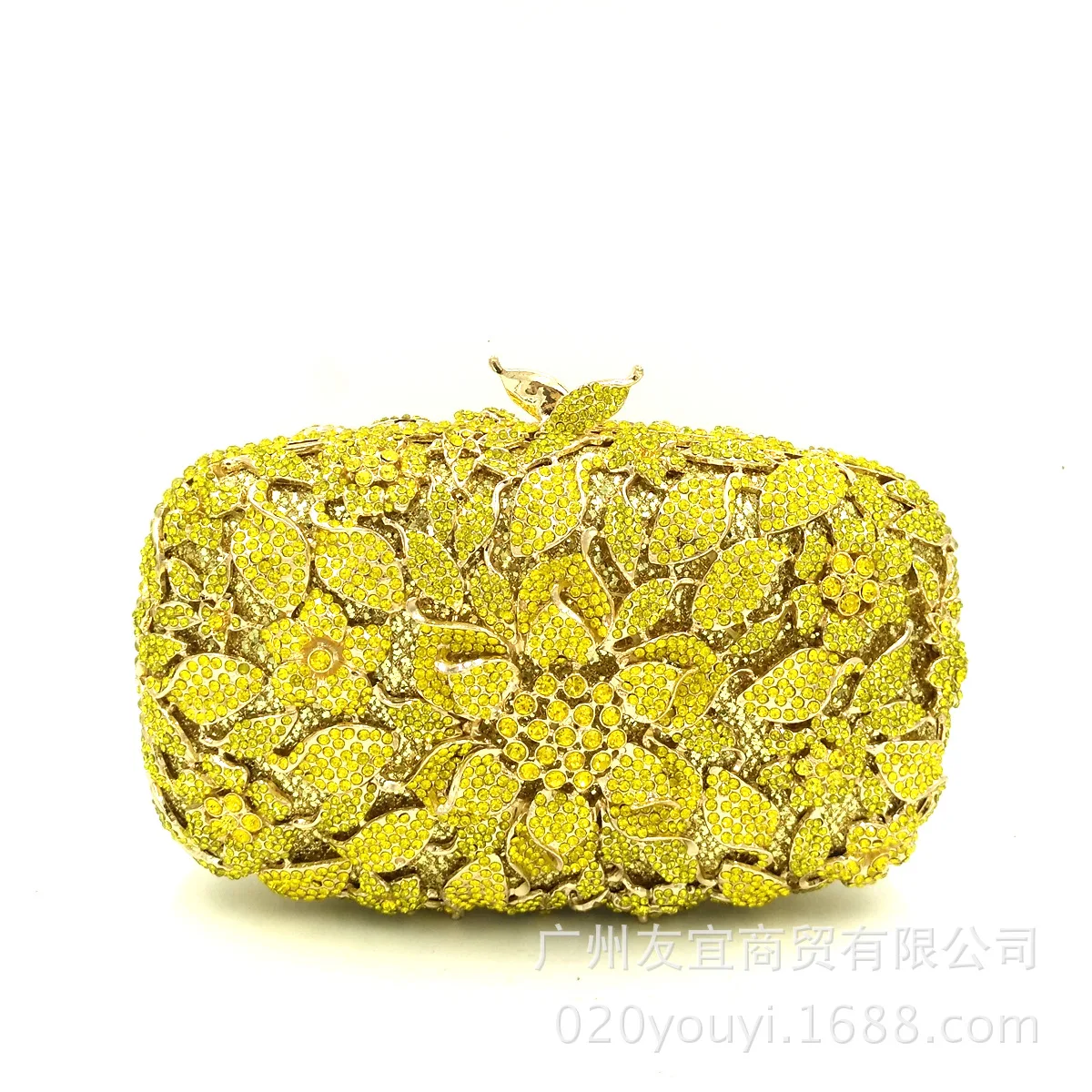 

Lemon Yellow Rhinestone Clutch Bag Women's Diamond-encrusted Wallet Dinner Bag Bolsos De Lujo Luxury Designer Bags High Quality