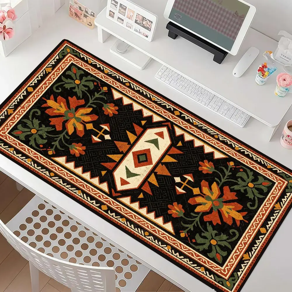 Minimalist Geometric Line Persian Rug Pattern Desk Mat Thick Rubber Precision Tracking For Student Study Office