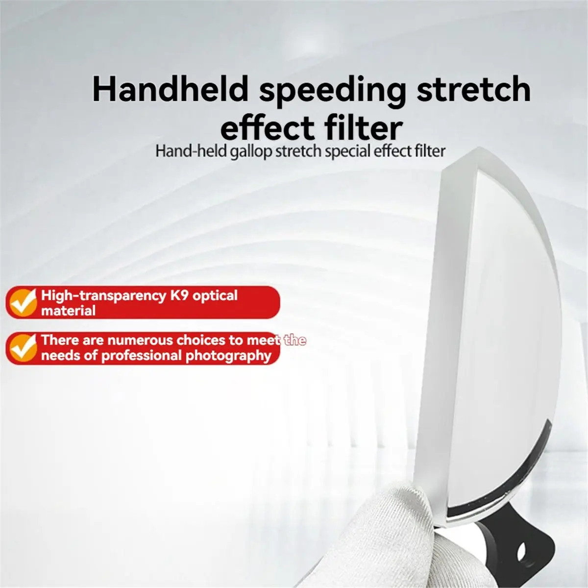 

ABJA 80mm Handheld Prism Speed Pull Effect Filter for Photography & Videography Bokeh Camera Digital Camera Accessories