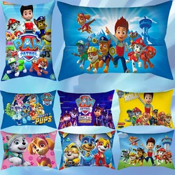 Juste de coussin Paw Patrol pour enfants, dessin animé Skye Chase, voiture, canapé, mignon, figurines d'anime, anniversaire, cadeaux de Noël, 50x30cm