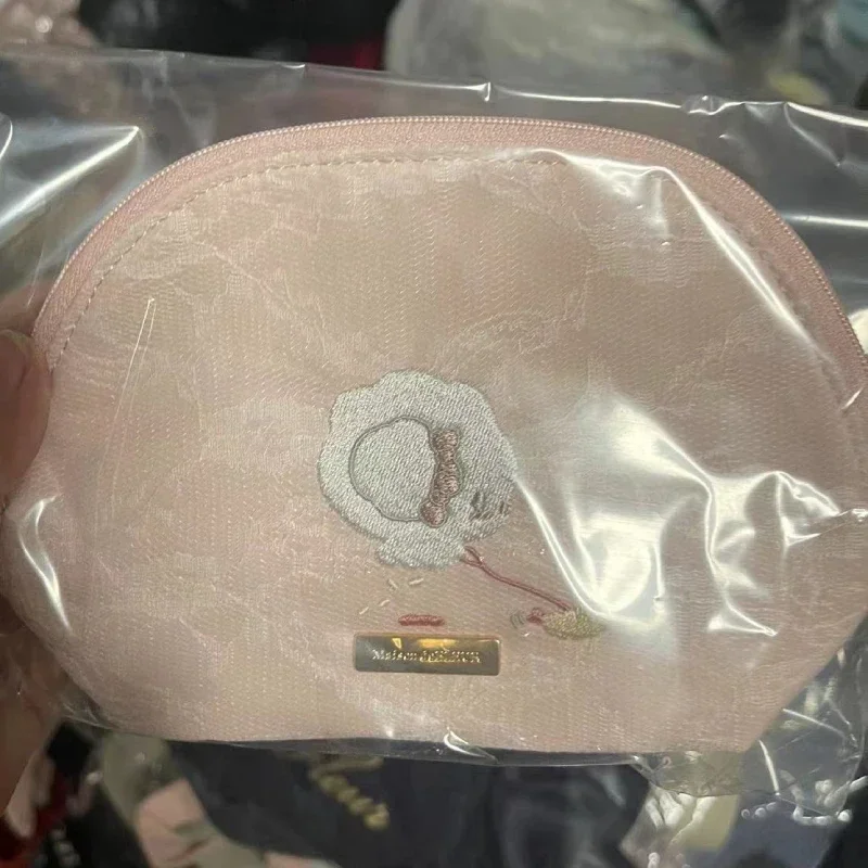 Bolso de estilo japonés para mujer, bolsa de cosméticos de encaje limitada para aniversario, bolso de mano pequeño de encaje Rosa Kawaii para mujer y Niña