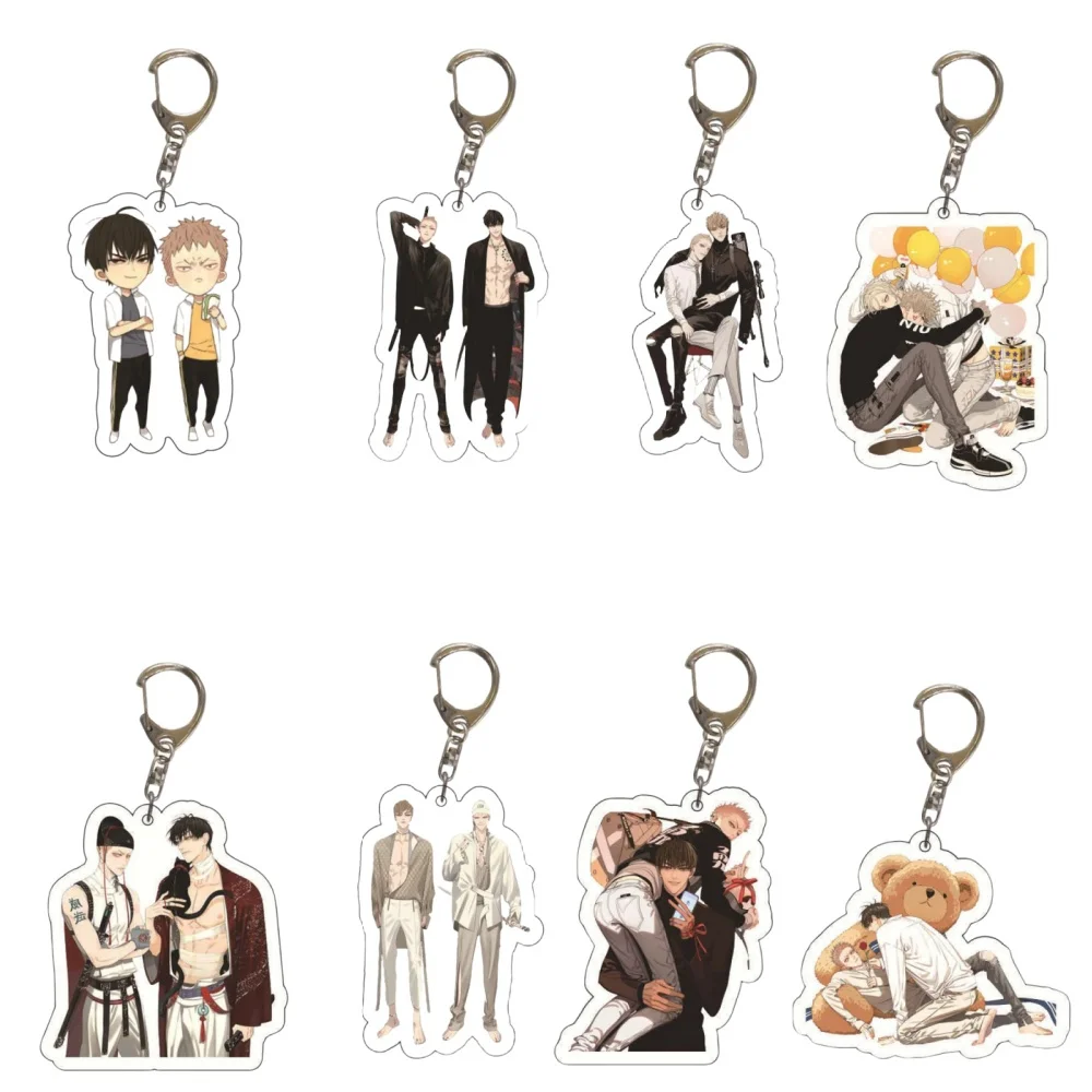 New Anime 19 Days Keychain Mo Old Xian He Tian Jian Yi Manga Youth Acrylic 15CM Figure Key Chain For Children friend Gifts