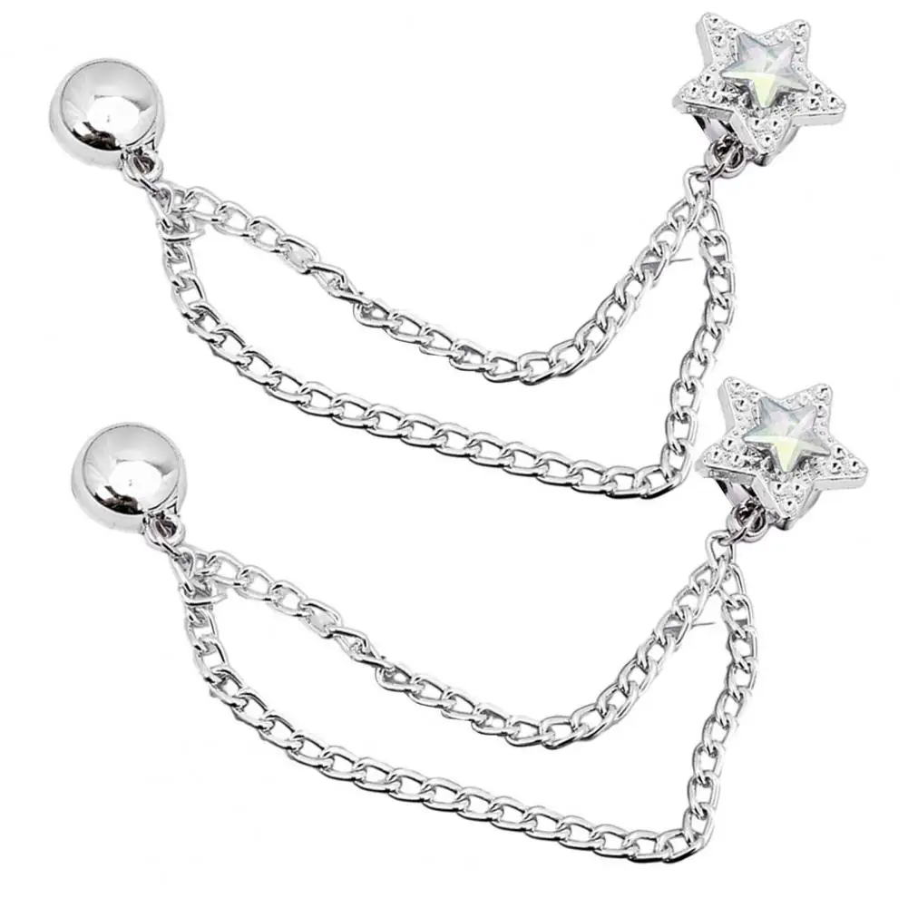 Multi-function Magnetic Clip Magnetic Clothing Clips with Chain Stylish Metal Clothes Magnet Pins for Men Women for Scarves