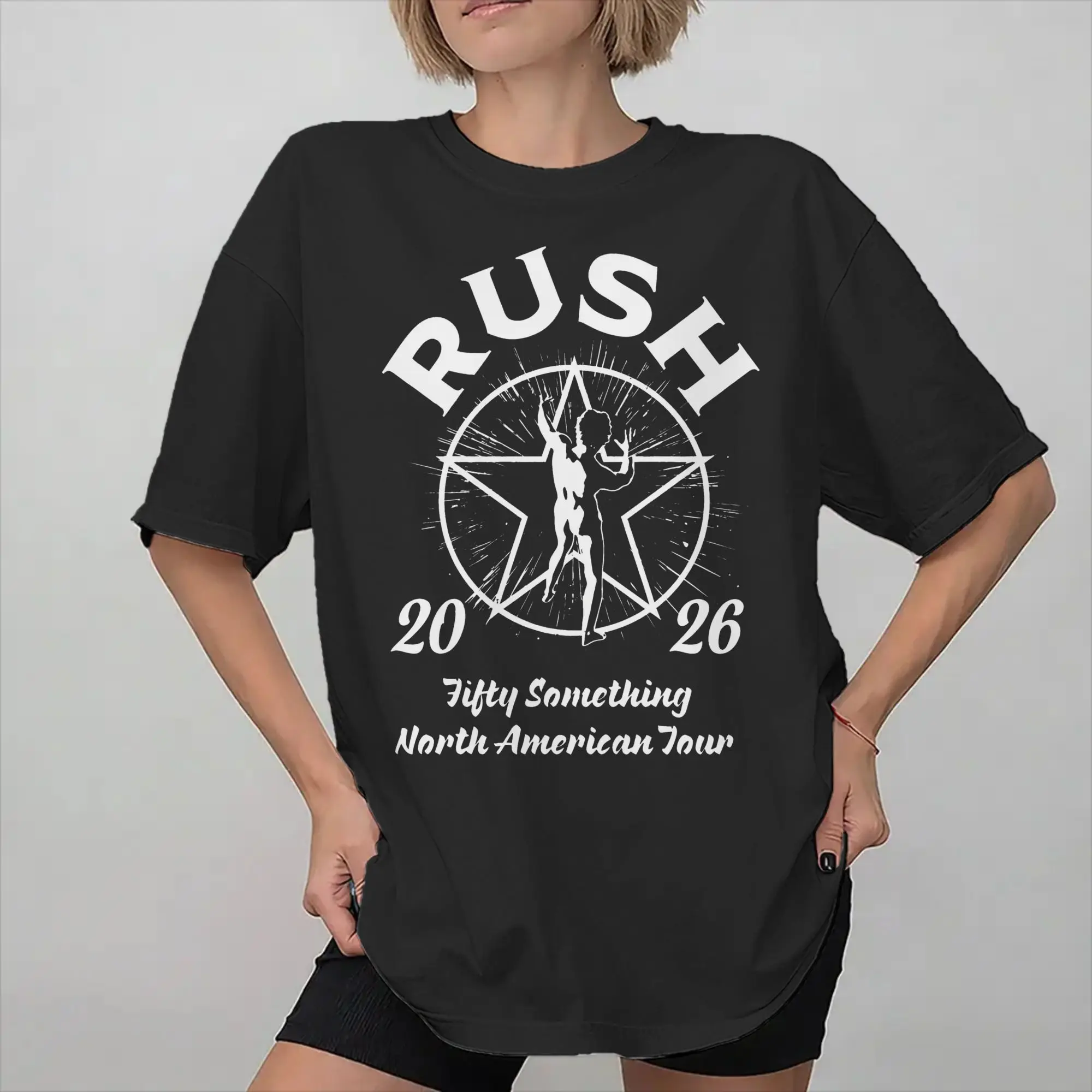 Rush Band Fifty Something Tour 2026 Merch Unisex T Shirt Pure Cotton Tee Graphic Print  T-shirt Clothing