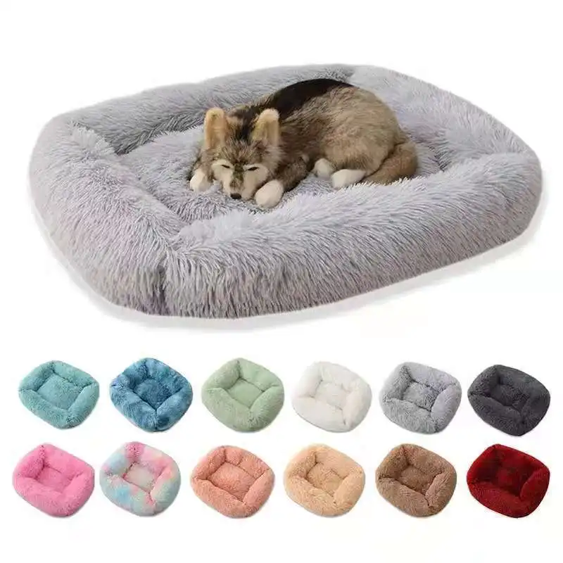 

Plush Cat Bed House Warm Soft Square Cats Nest Winter Pet Cushion Mats For Small Dogs Cats Pet Basket Puppy Kennel Pets Supplies