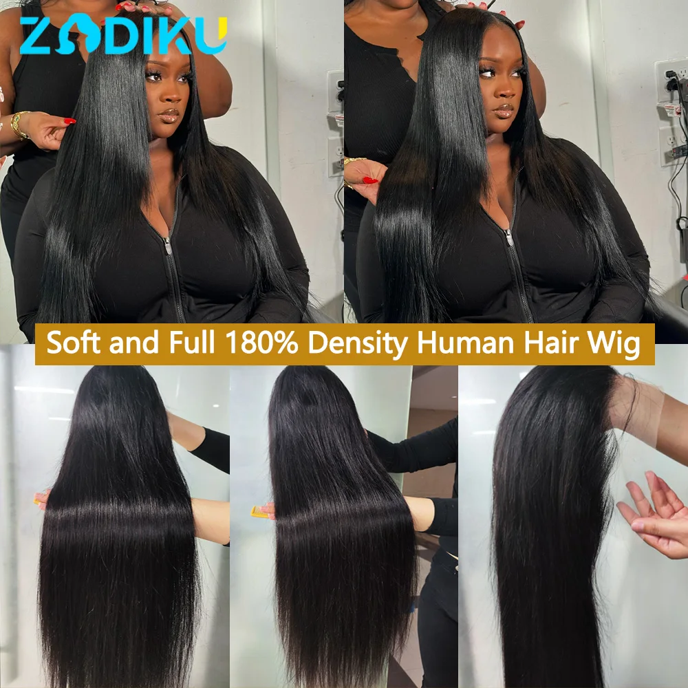 30Inch Lowest Price Hd Lace Wigs 13x6 Transparent Lace Front Human Hair Wig Raw Straight Human Hair Wigs 100%Human Hair Quality image 3