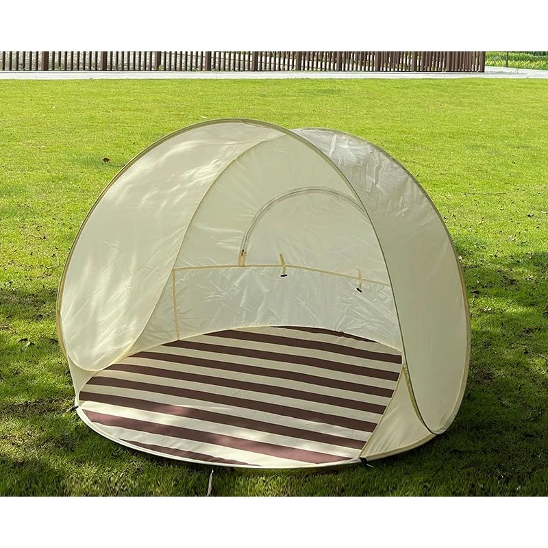 Convenient quick-opening beach tent, outdoor camping 3-4 people space sunshade waterproof portable folding tent