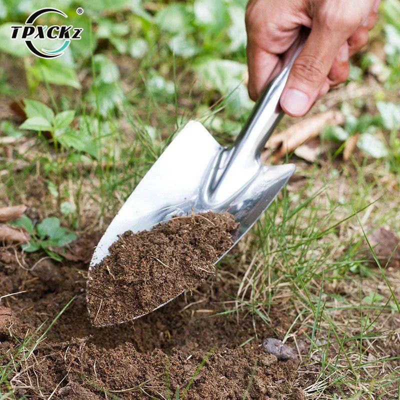 [SL]Stainless Steel Small Shovel Planting Flowers Garden Tools Pot Planting Gardening Digging Soil Flower Spade Gardening Tool