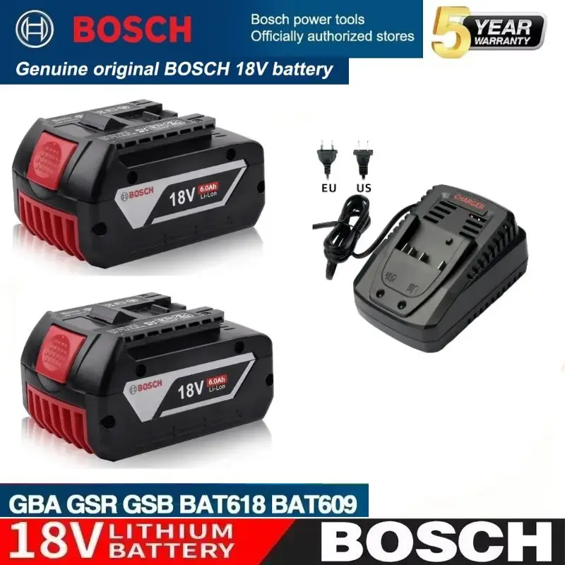 100% original-Bosch 18V Lithium  battery, 18V Ah BAT609 BAT618 GBA18V80 tool ba backup batteries Draadloze professional system,