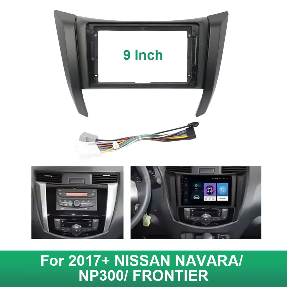 9 Inch Car Frame Fascia Adapter Canbus Box Decoder For Nissan Navara Terra NP300 2017-2019 Android Radio Dash Fitting Panel Kit