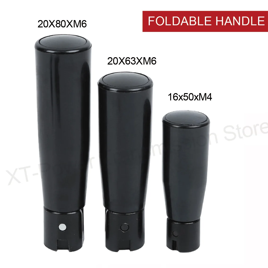 1/2/3/5Pcs 16x50xM4 20x63xM6 20x80xM6 Foldable Revolving Handwheel Handle Milling Machine Tool Bakelite Handle Length 50/63/80mm