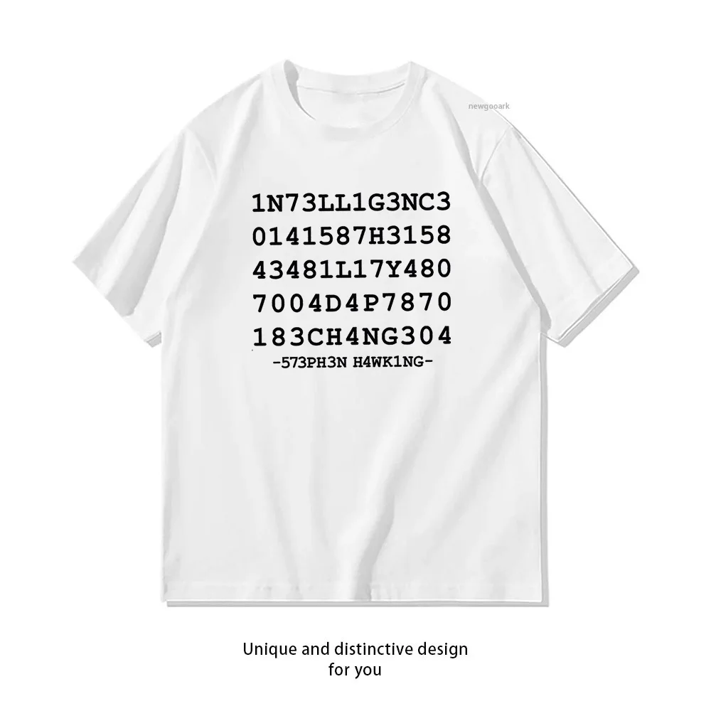 Men's Intelligence is the ability to adapt to change T-shirt Woman Man Summer Cotton Graphic T Shirts Adult Streetwear O-neck