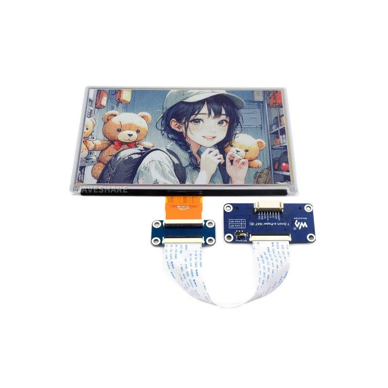 Waveshare7.3inch E Ink Spectra 6 (E6) Full Color E-Paper Display, E-Ink Display, Low Power Consumption, 800×480 Pixels, SPI Comm