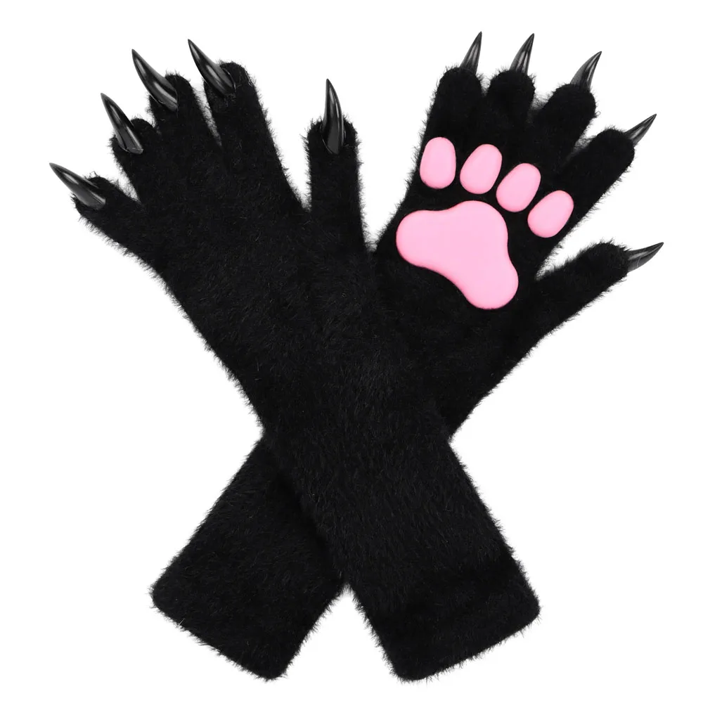 

Animal Beast Plush Claws Cosplay Kig Fursuit Furry Gloves Halloween Carnival Dress Up Party Costume Props Gifts High Quality