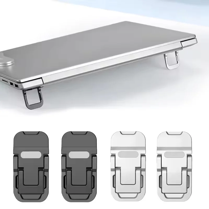 Ultra-Thin Mini Laptop Stand Adjustable Foldable Portable Cooling Support Feet Invisible Bracket Leg Holder for Notebook
