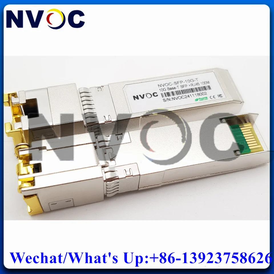 BCM84891搭載 PAC-10G-T SFP+ RJ45 低発熱 10GBASE-T Copper SFP+ Transceiver,2.5G/5G/10G Adaptive 80M 1.9W