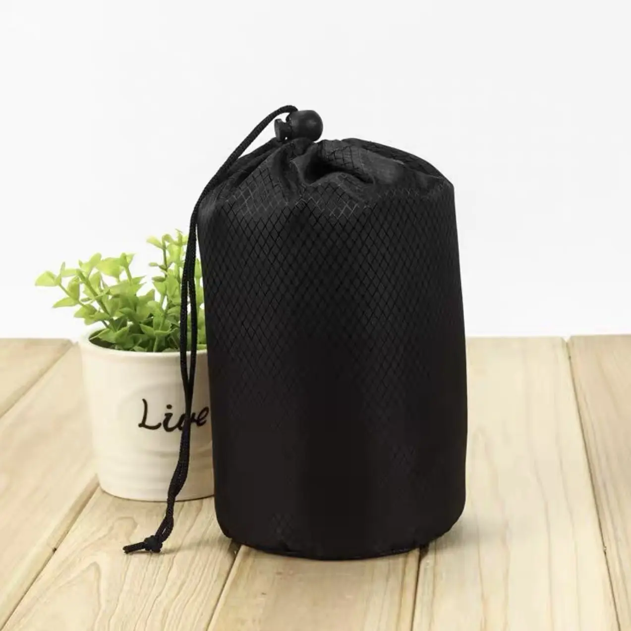 1 pcs 20*40cm Diamond-checked Nylon Bundle Pocket Cylinder Oxford Cloth Bag