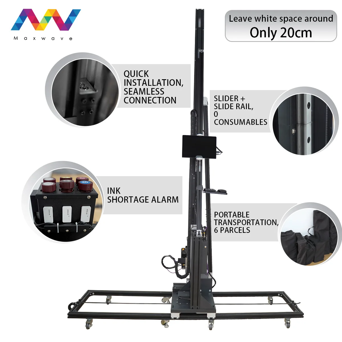 3D Art Wall Vertical Printer  Direct to Wall Printing Machine Inkjet street mural wall pen painting tool robot printing machine