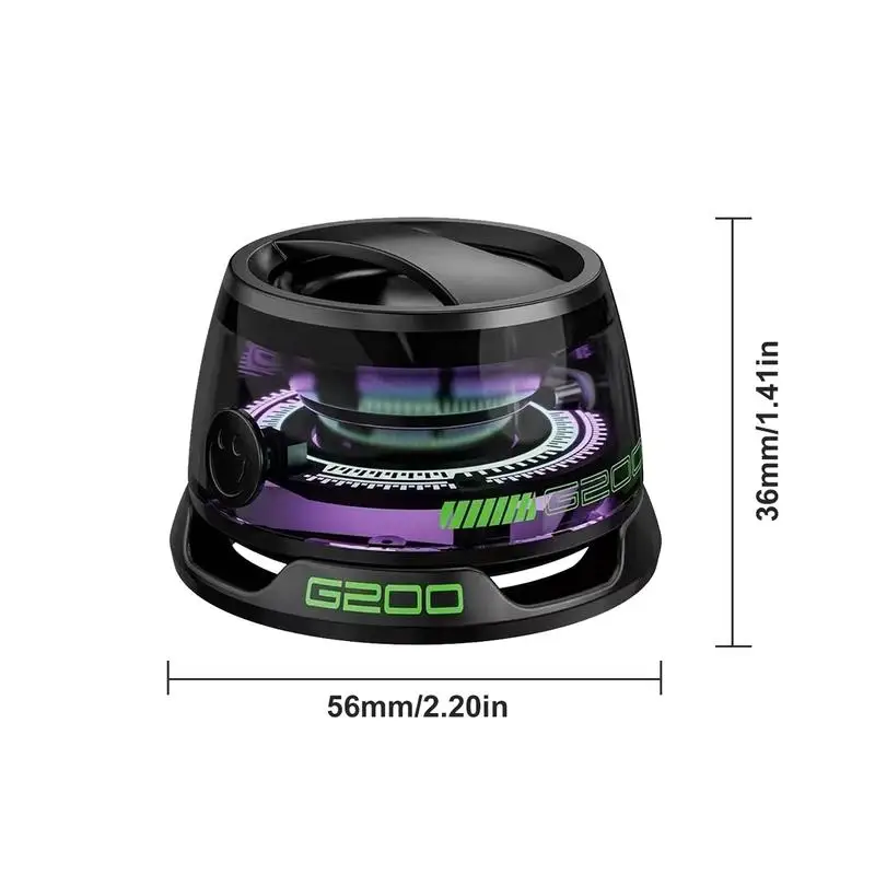 Magnetic Mini Smart light Audio Bluetooth Speaker, G200 5W  Speakers Wireless with Bluetooth 5.3, RGB Light, Game Mode, 7H Playt image 5