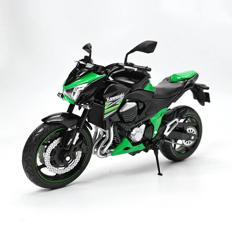 Modelo de motocicleta de campo traviesa de carreras de aleación Kawasaki Ninja Z800, juguete de Metal de simulación, modelo de motocicleta de calle, regalo para niños, 1/12