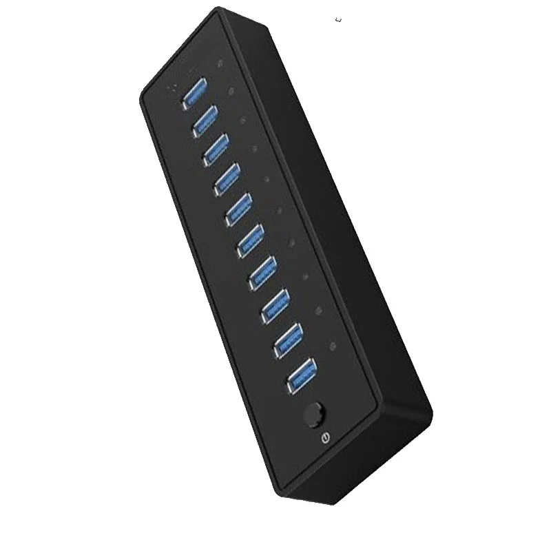 Wholesale 10ports Usb 3.0 Hub 10ports USB 3.0 HUB With 12V 5A Adapter