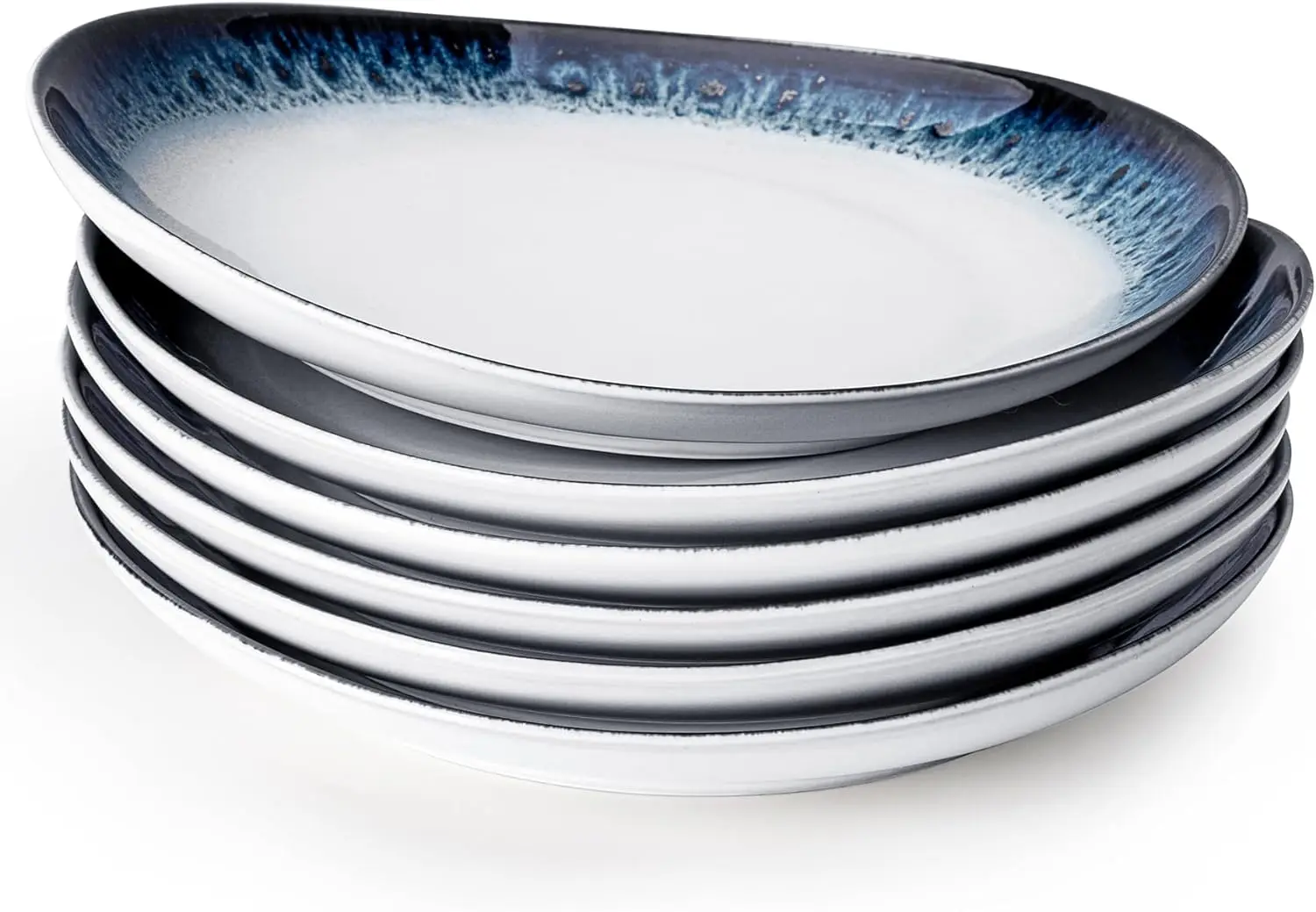 

Salad Plates, 7.8 Inch Porcelain Dessert Plates, Appetizer Plates for Kitchen, Small Plates Set of 6, Dishwasher, Oven, and Micr