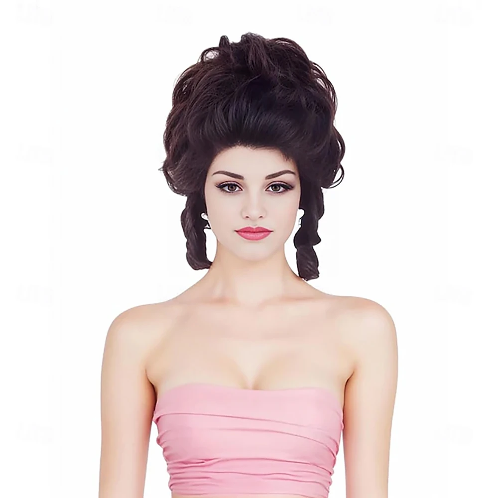 Synthetic Hair Short Curly Purple Wig Big Bouffant Beehive Wigs for Women 70s 80s Costume or Halloween Vintage Cosplay Party image 4