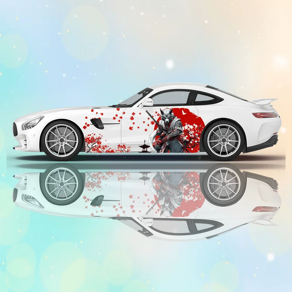 

Fierce Werewolf Bamboo Car Decal Full Body Sticker Decoration Cover Scratch Protection Car Sticker Waterproof Car Vinyl Wraps