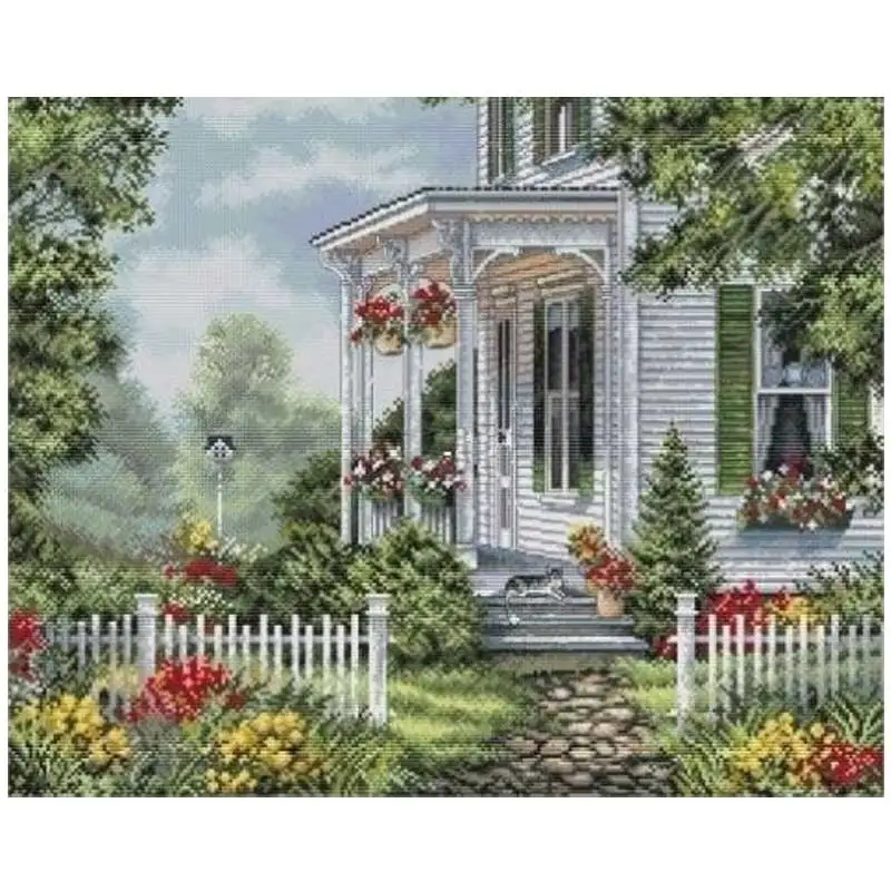 

Sweet Home Patterns Counted Cross Stitch Sets DIY Handmade 11CT 14CT 16CT 18CT Scenery Cross Stitch Kits Embroidery Needlework