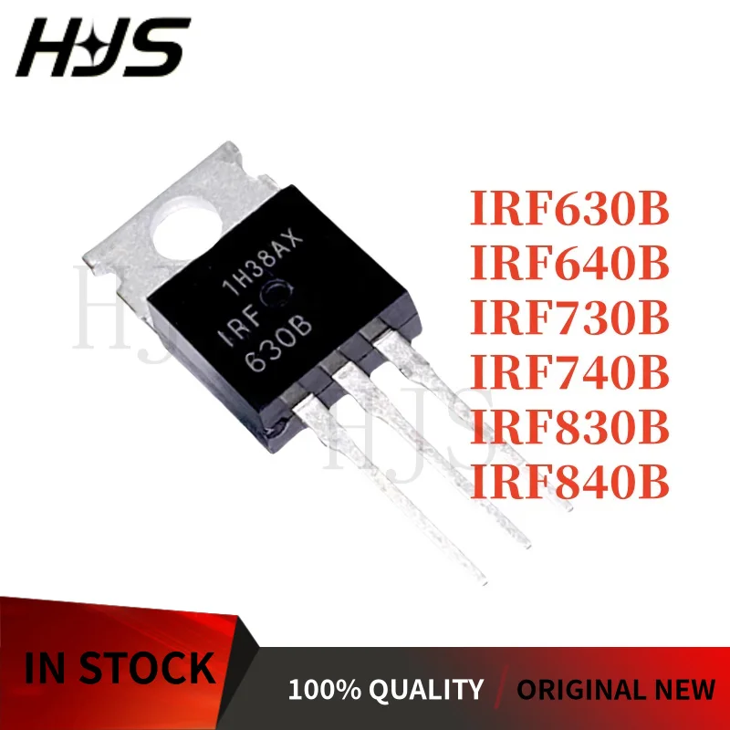 10PCS/ New IRF730B IRF640B IRF840B IRF630B IRF830B IRF740B TO-220 MOSFET Field effect Transistor