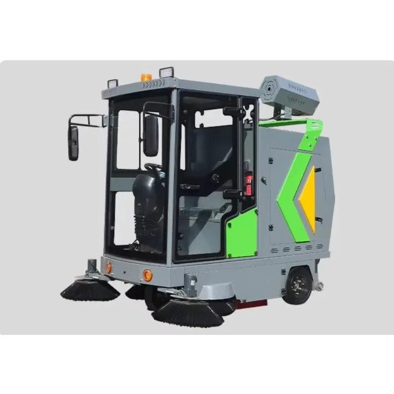 Fully Enclosed Single Seat Lithium Sweeper Complete Surround Cabin Commercial Zone Road Cleaning Machine