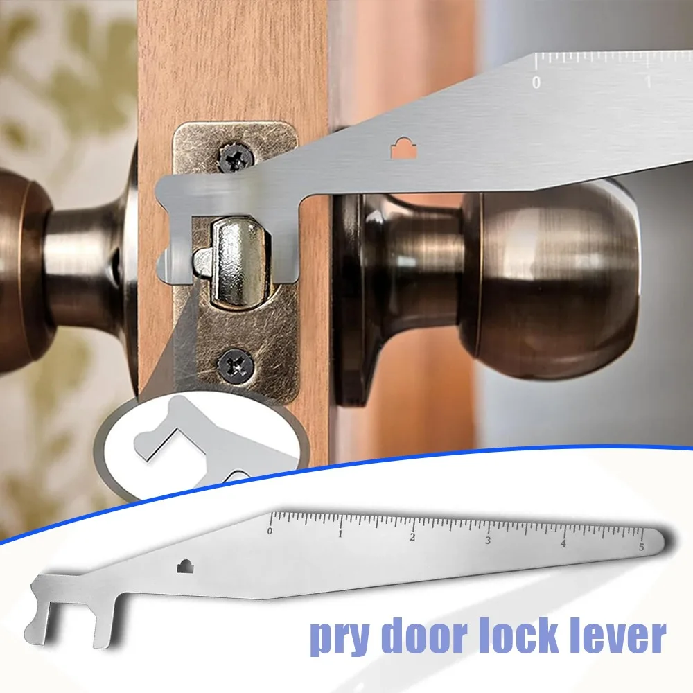 Emergency Door Breaker Tool Pry Bar Home Fire Rescue Multipurpose Lifesaving To Open Locked Doors With Triangle Plate Gap Clamp
