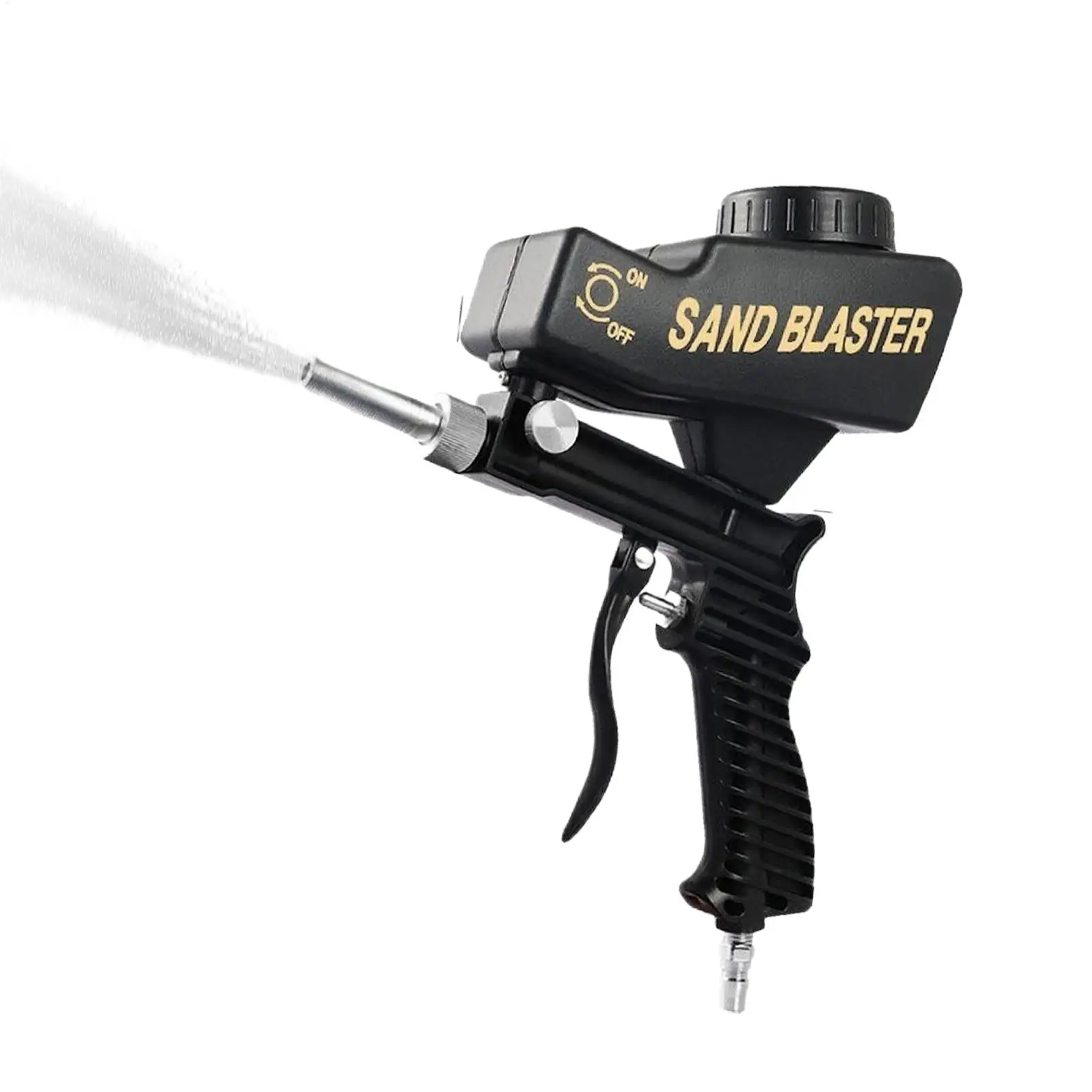 Sandblasting Gun Kit, Portable Sand Blaster Gravity Feed With Adjustable Air Regulator, Rust Paint Removal Tool For Metal Wood